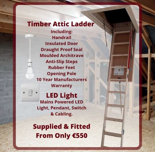 Timber Attic Ladders Offer 2025 - Attic Ladder Solutions Dublin