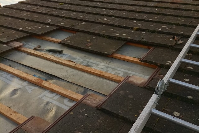 Roof Repairs Waterford Before, Replace roofing tiles - AA Roofing and Building