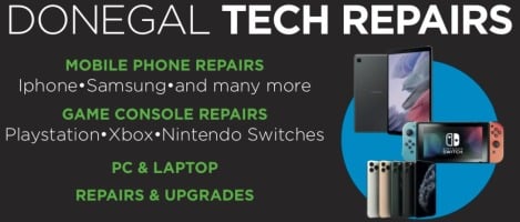 Donegal Tech Repairs Logo - Phone Repairs, Game Console Repairs, PC, Laptop Repairs and Upgrades